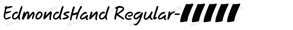 EdmondsHand Regular字体转换